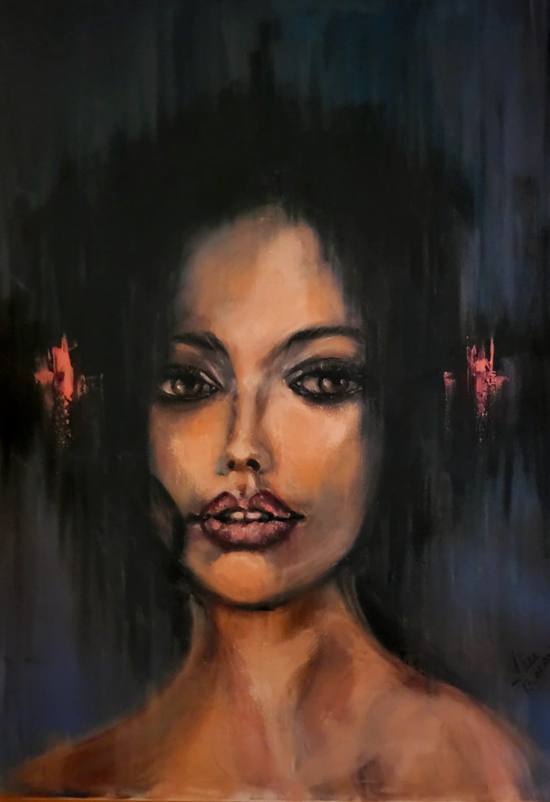 ArteDiAlina.com painting: Girl with Faraway Eyes